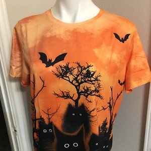 Halloween Kitten T Shirt = Size Medium NWT  So Cute  Hal1